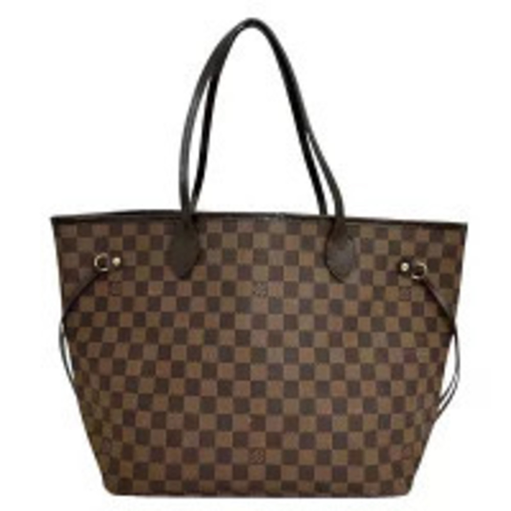 Louis Vuitton Neverfull Tote Bag Damier Canvas Shoulder Bag Ebene Brown